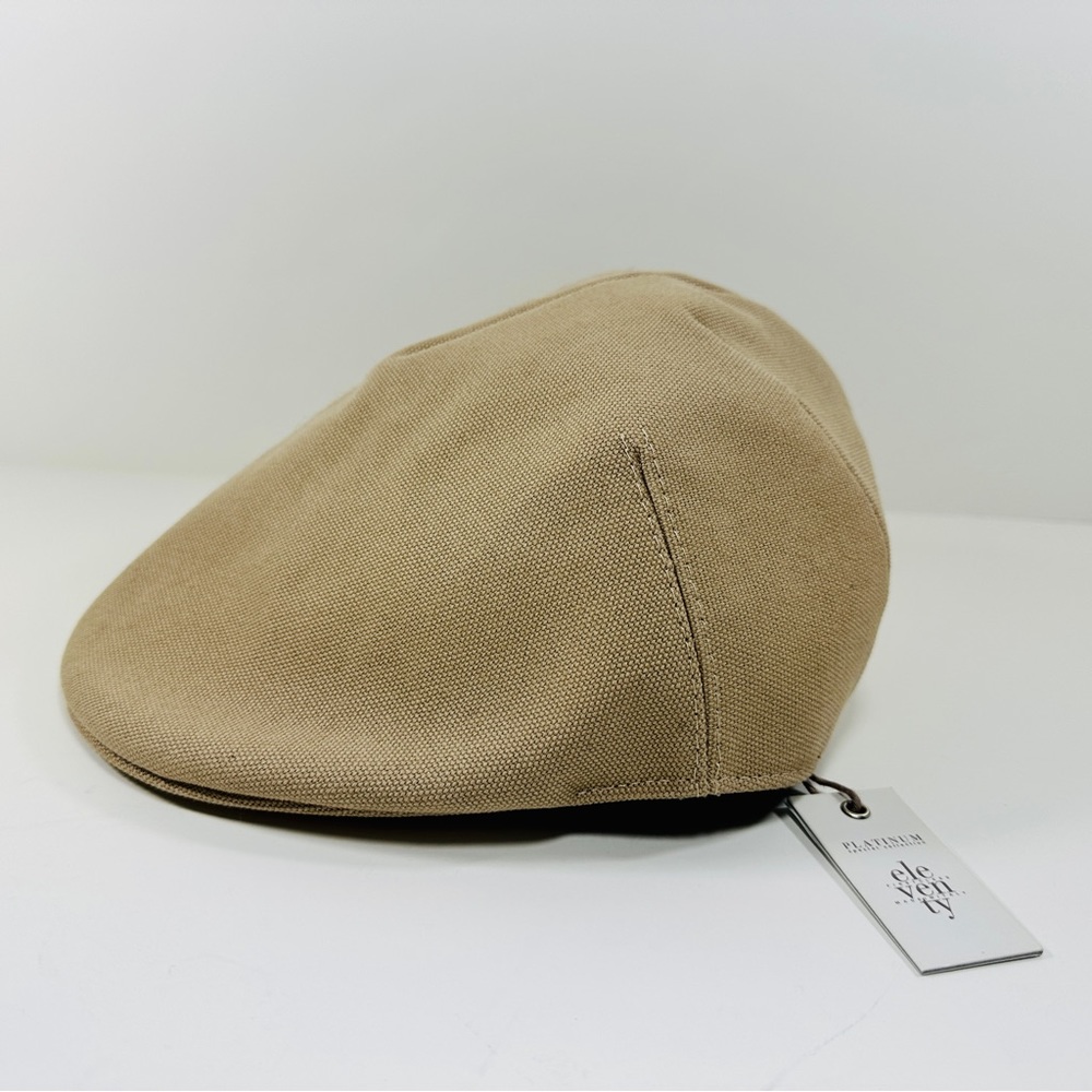 ELEVENTY Cotton Flat Cap beige khaki for men